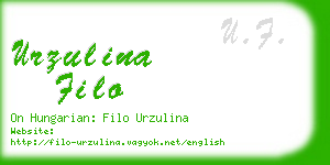 urzulina filo business card